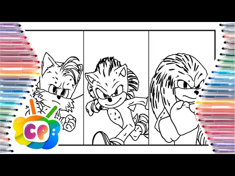 Sonic 3 in movie - Sonic Tails Knuckles / Sonic 3 Predictions / How to draw Sonic