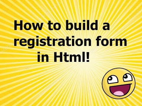 How to build a registration form in html | use of checkbox radio button pull down list
