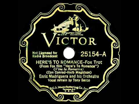 1935 Enric Madriguera - Here’s To Romance (Tony Sacco, vocal)