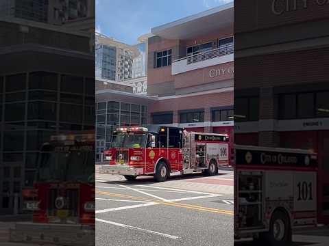 Orlando, FL Fire Department Engine 101 and Hazmat 1 Responding