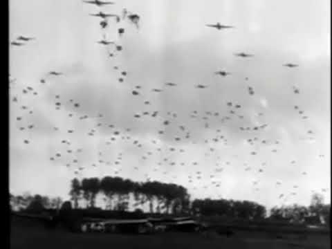Segunda Guerra Mundial,  5 de junho de 1944 - Paraquedistas saltavam  sobre a Região da Normandia.