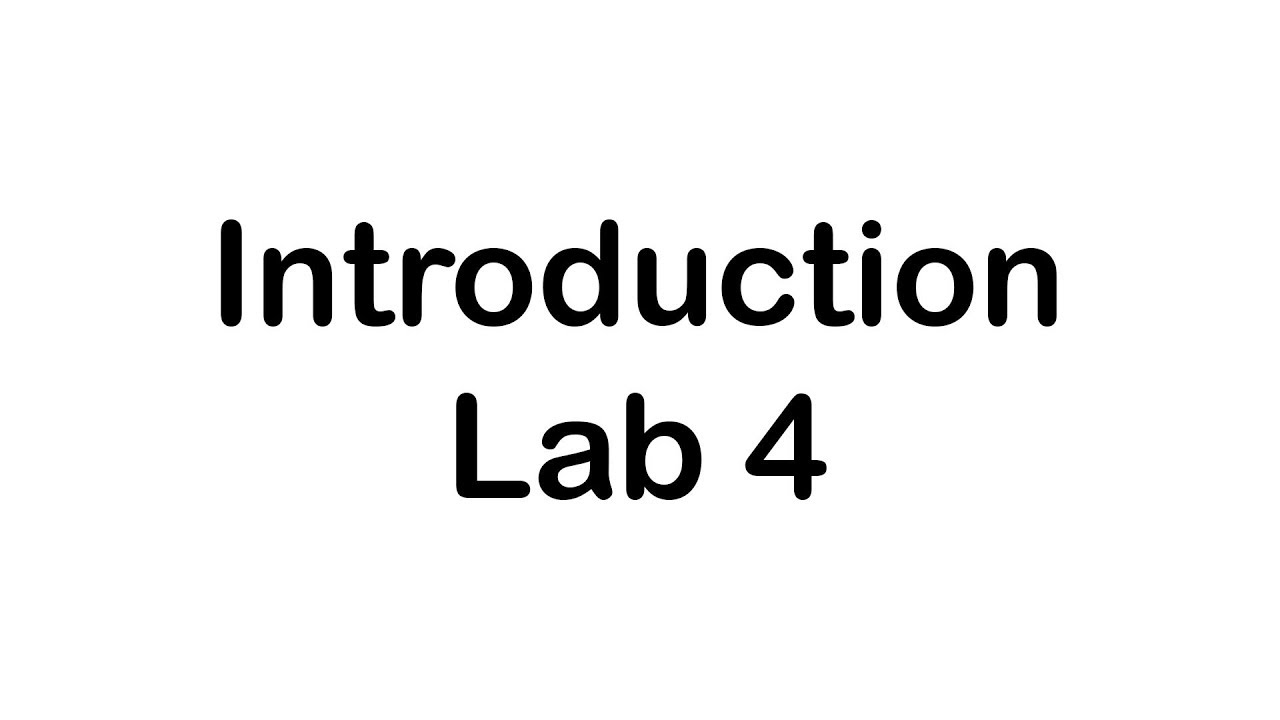 Introduction to Lab 4