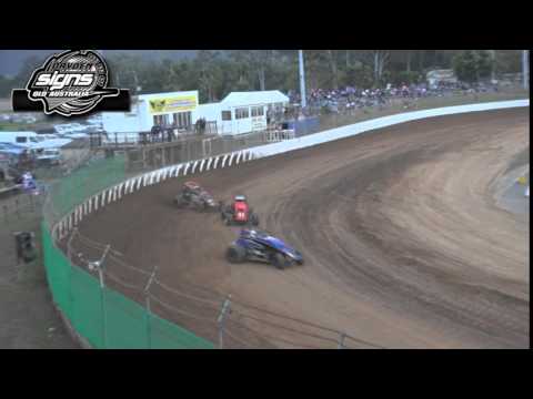 Wingless Sprints - Heat 1 - Cairns Speedway - 30.08.14
