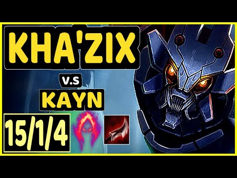CAEDREL (KHA'ZIX) vs KAYN - 15/1/4 KDA JUNGLE GAMEPLAY - EUW Ranked DIAMOND