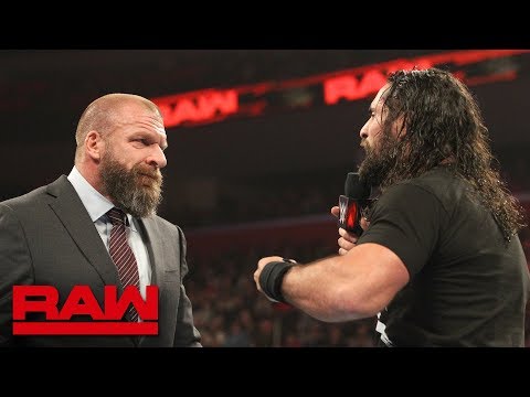 Triple H questions Seth Rollins' drive: Raw, Dec. 31, 2018