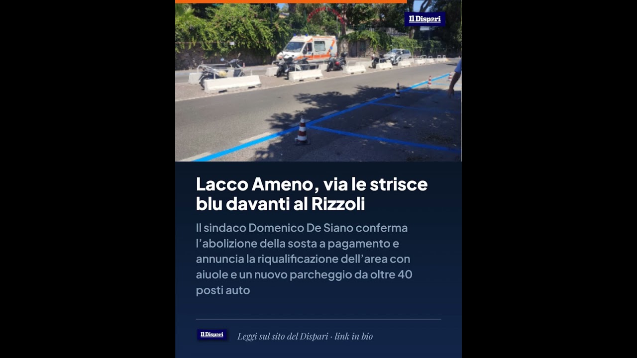 Lacco Ameno, via le strisce blu davanti al Rizzoli
