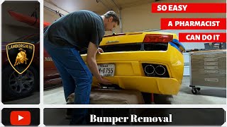 How to remove the Lambo's Bumper! Re-Painting the diffuser