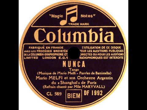 Nunca (tango, 1936) - Mario Melfi y su orquesta argentina, canta: Maryvall