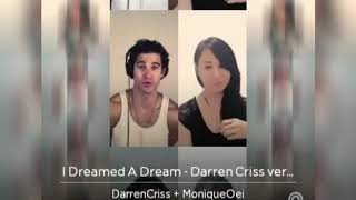 I Dreamed a Dream (Darren Criss version) ~ Darren Criss feat. Monique Oei #SingWithTheArtist