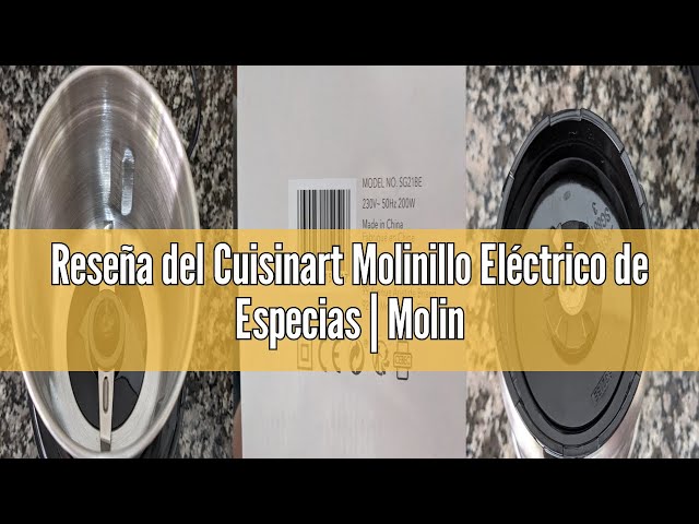 Vídeo relacionado con Cuisinart Molinillo Eléctrico de Especias | Molinillo de Café, Frutos Secos, Semillas para la cocina, Húmedo y Seco | Dos cuencos de acero inoxidable con tapa | Apto para lavavajillas | Azul