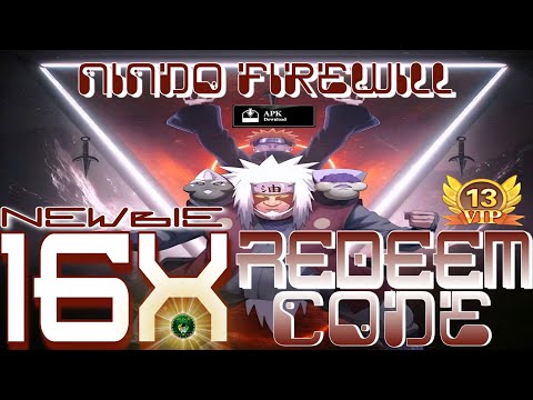 Nindo Firewill Newly Open Private Server 16X Newbie Giftcodes 🎁 Free 5 LR🔥Free VIP13🔥Naruto Idle RPG