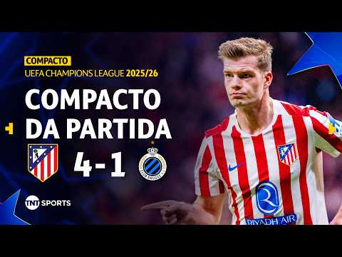 Gols e lances de Atlético de Madri x Club Brugge