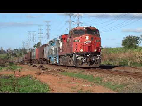 VIDA NOS TRILHOS | TREM da RUMO Fazendo Manobra de Ultrapassagem Com Troca de Equipe