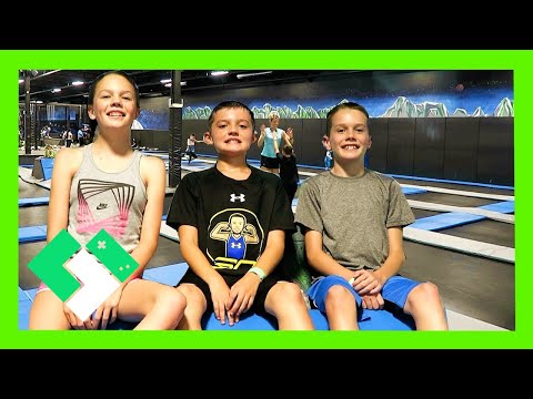 KIDS JUMP AT NEW TRAMPOLINE PARK (Day 1909) | Clintus.tv