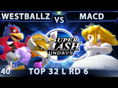 SSS 40 - Tempo Westballz (Falco/Fox) Vs. SPY MacD (Peach) SSBM Top 32 Losers Round 6 - Smash Melee
