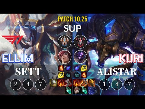 T1 Ellim Sett vs Kuri Alistar Sup - KR Patch 10.25