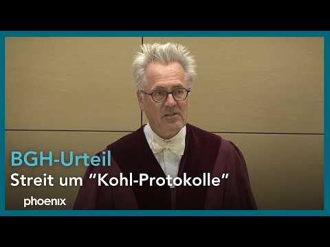 Video Thumbnail: BGH-Urteil: Streit um "Kohl-Protokolle" | 24.04.2026