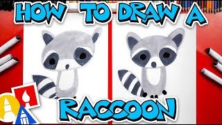 How To Draw A Cartoon Raccoon