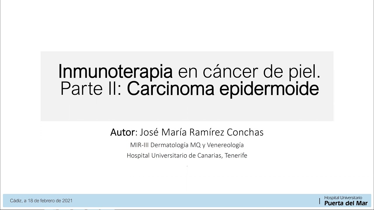 Inmunoterapia en dermatología: carcinoma epidermoide