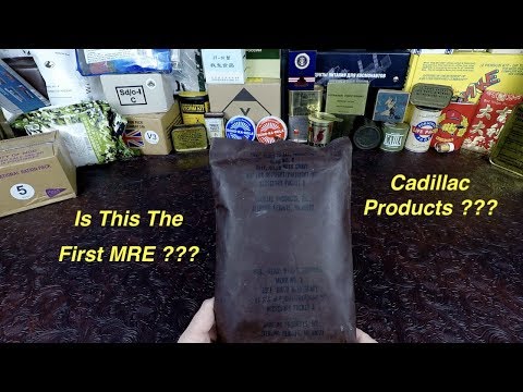 MUST SEE Rare MRE Review The First Year Production Of MRE 1981 Menu 8 Beef With Gravy