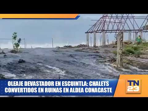 Oleaje devastador en Escuintla: chalets convertidos en ruinas en aldea Conacaste