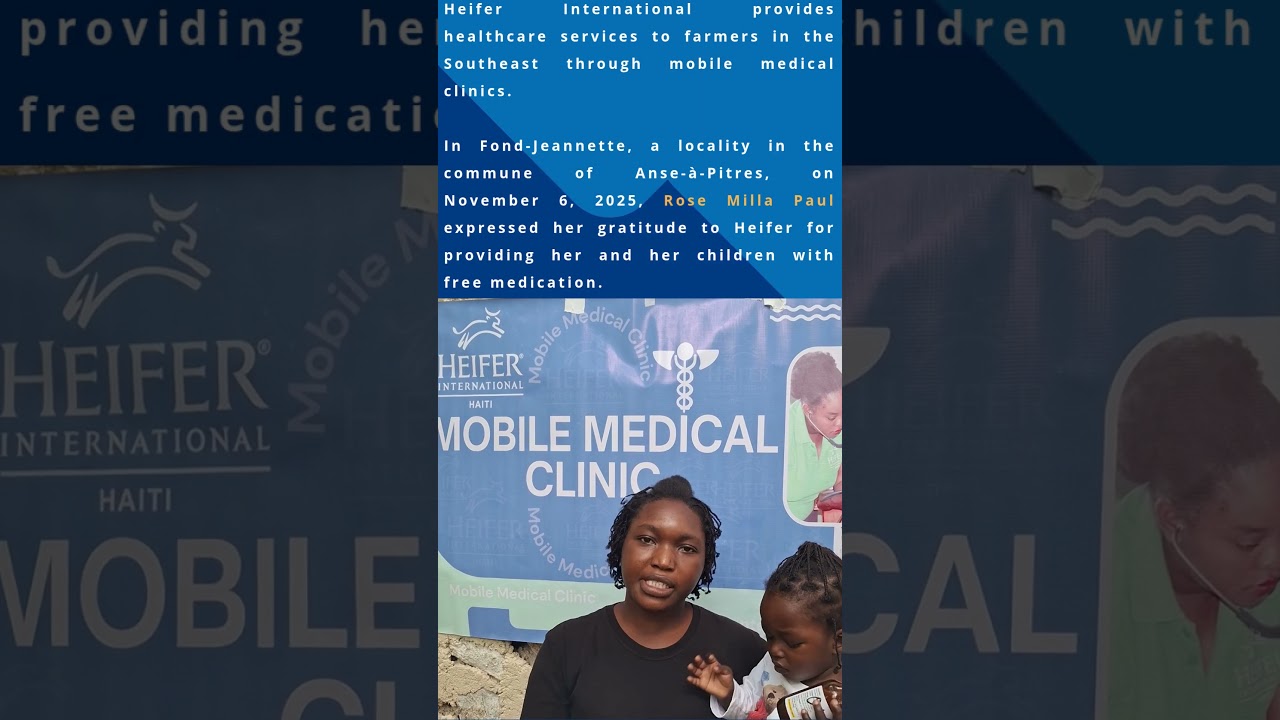 Rose Milla Paul at the mobile medical clinic in Fond-Jeannette, Anse-à-Pitres