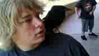 Crow on shoulder