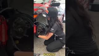 engineering work mechanical car mechanic woman short