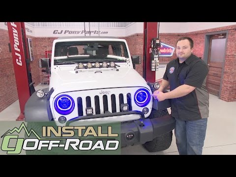 Jeep Wrangler JK Oracle Lighting Headlight LED Dual Projector 7" ColorSHIFT 2007-2018 Installation