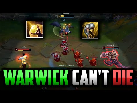 NEVER DIE ON WARWICK AGAIN.  ALWAYS 1v2👌 (THEY TRIED TO CAMP ME 😈) Warwick Beginners Guide Season 13