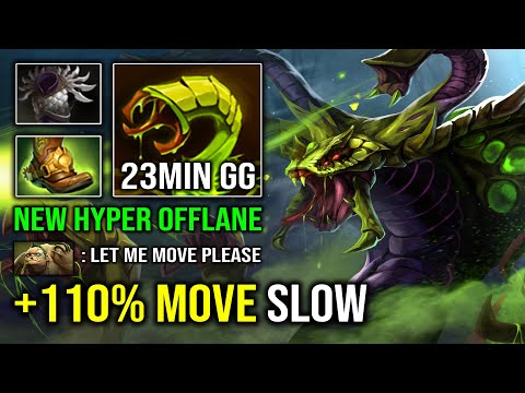 WTF +110% Move Slow Poison DPS Venomancer EZ 23Min GG Deleted Offlane Dota 2
