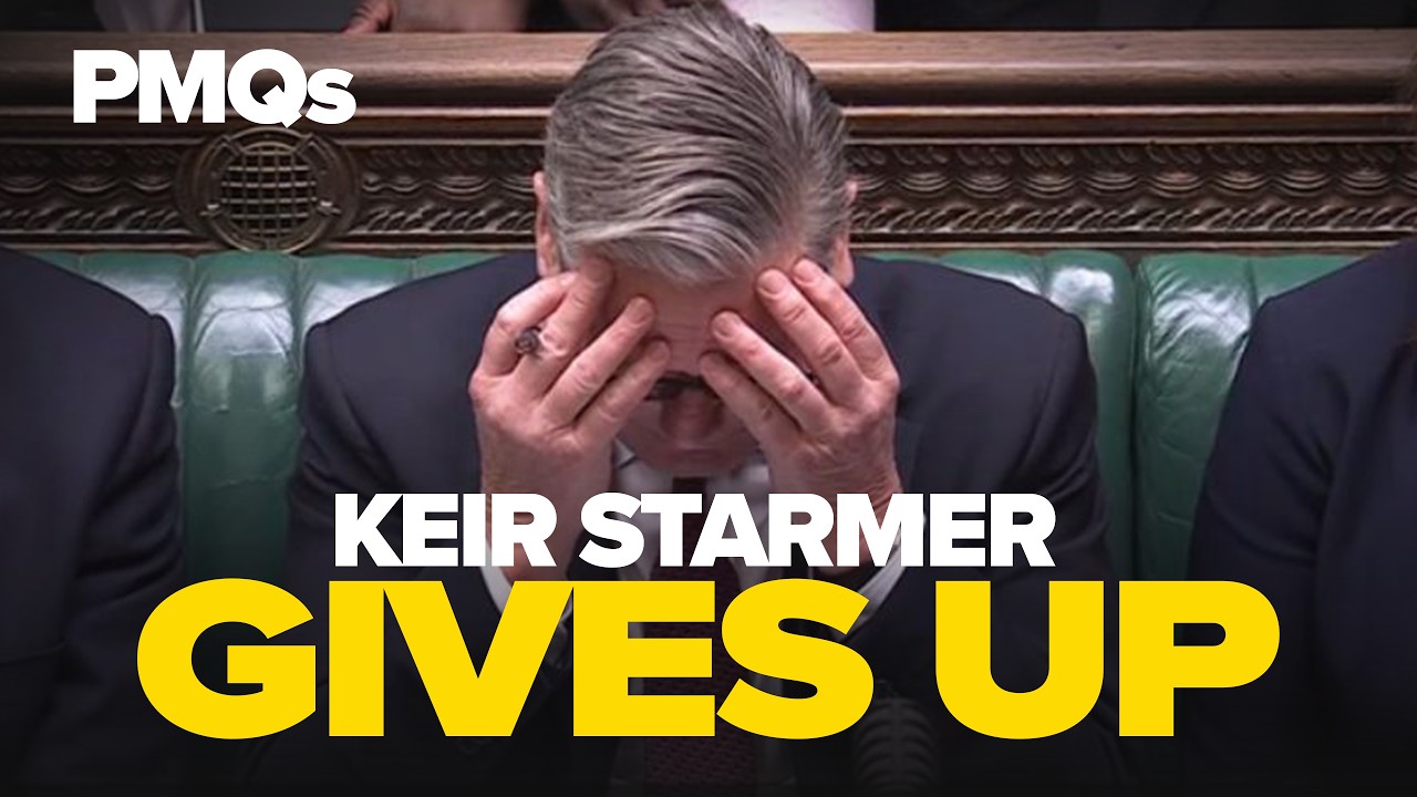 Keir Starmer with his Head in His Hands at PMQs