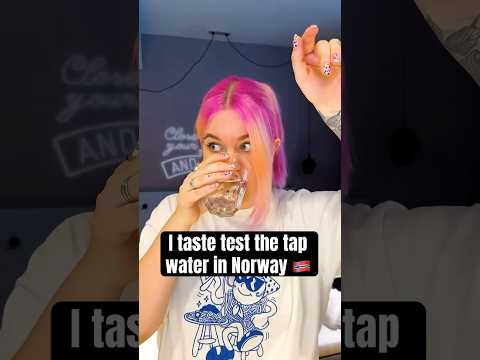 I taste test Norwegian tap water 🇳🇴 #norway #tapwater