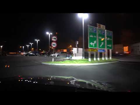 Driving from Ybbs, Austria to Dunajská Streda, Slovakia via Vienna and Bratislava in the dark