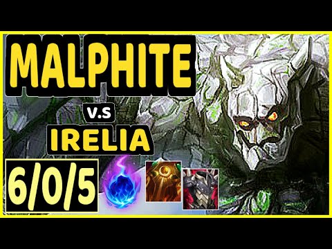 MALPHITE vs IRELIA - 6/0/5 KDA TOP GAMEPLAY - KR Ranked MASTER