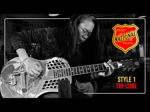 Acoustic Music Works - National Tricone, Brass, Slide Guitar by Adrian Adioetomo