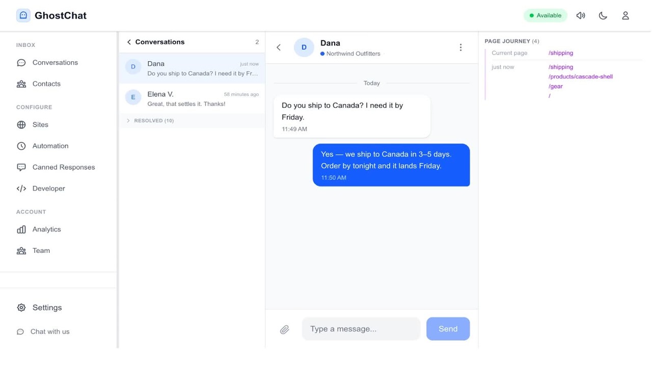 GhostChat video preview