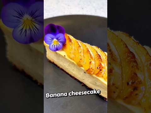 Caramelized banana cheesecake #nonbakecheesecake