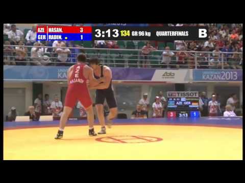 Kazan-2013 / Araz Hasanov (AZE) - Felix Radinger (GER) - 1/4 final