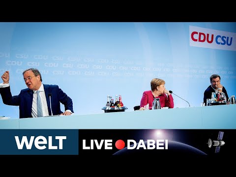 MERKEL, LASCHET, SÖDER: BUNDESTAGSWAHL 2021! Union startet heiße Wahlkampfphase | WELT LIVE DABEI