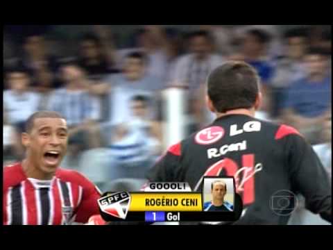1º Gol de Rogério Ceni em 2009 (São Paulo 4 x 3 Santos)