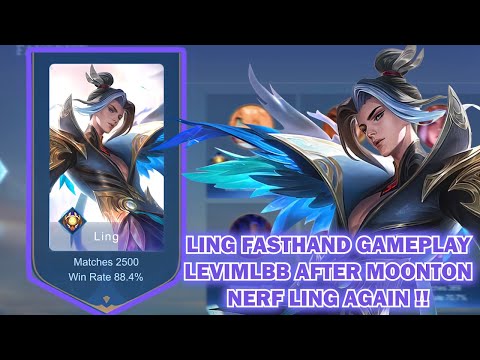 88% WINRATE | Ling Levimlbb Fasthand Gameplay After Moonton Nerf Ling Again | Mobile Legends