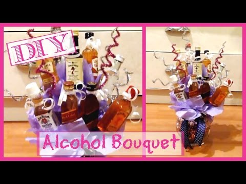 DIY Alcohol Bouquet │ Alcohol Bottle Arrangement │Gift Idea