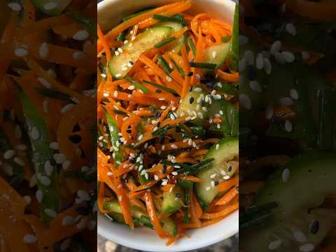 Korean carrot salad 🥕 #healthyrecipes #easycooking #saladrecipe d