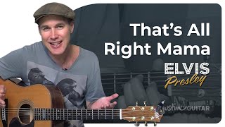 How to play That's All Right Mama by Elvis Presley (Easy Beginner Guitar Lesson BS-107)