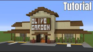 How To Build a Olive Garden In Minecraft | Step By Step Tutorial Including Interior