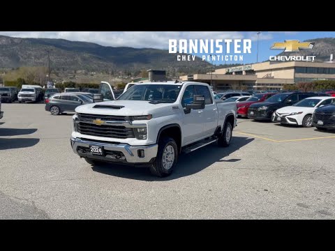 2024 Chevrolet Silverado 3500HD 4WD Crew Cab Standard Box LT in White for sale at Bannister Chevrolet Penticton in Penticton, BC