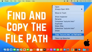 How To Find And Copy The File Path In macOS / Mac
