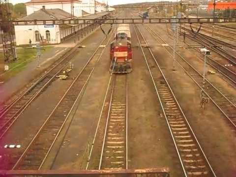 Odjezd vlaku Os 7079 mimořádně s loko. 742 a 3 vozy Btax - Chomutov, 26. 10. 2012