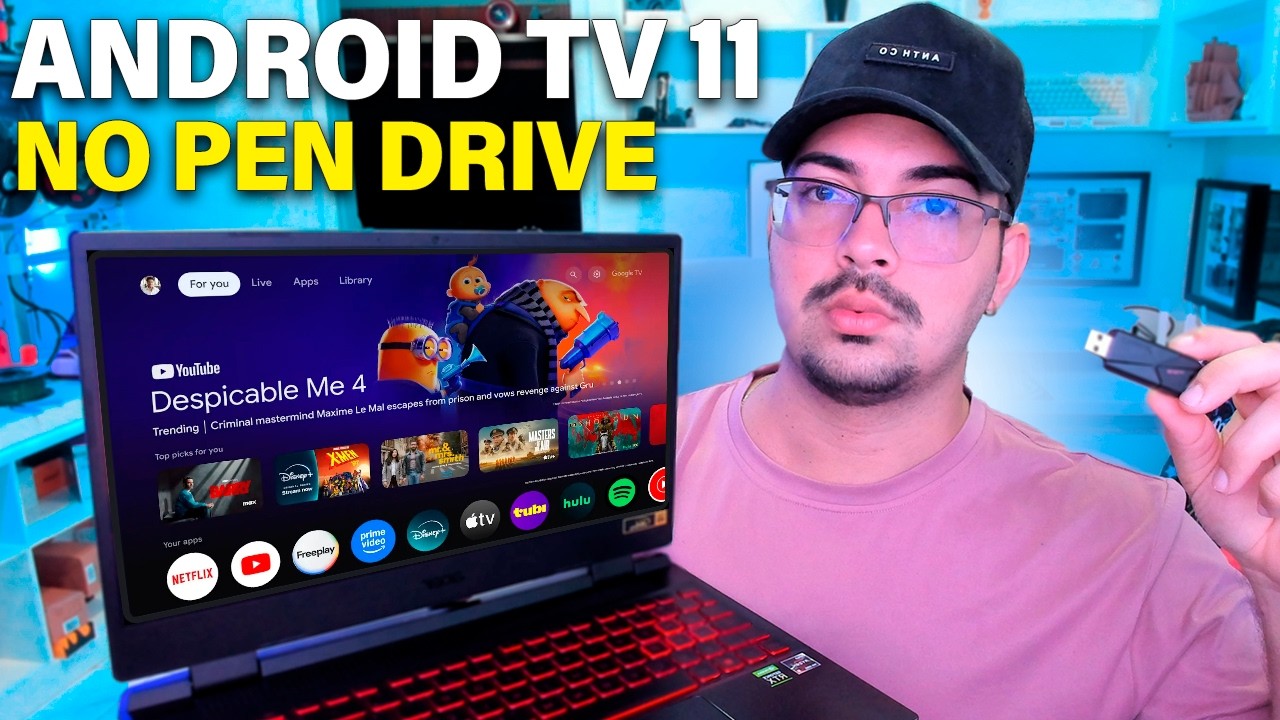 Android TV Pixel 11 Portátil: Como instalar direto no pen drive ( Rápido e Fácil )